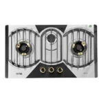 Nasgas DG-147 BK 3 Burners Steel Top Kitchen Hob